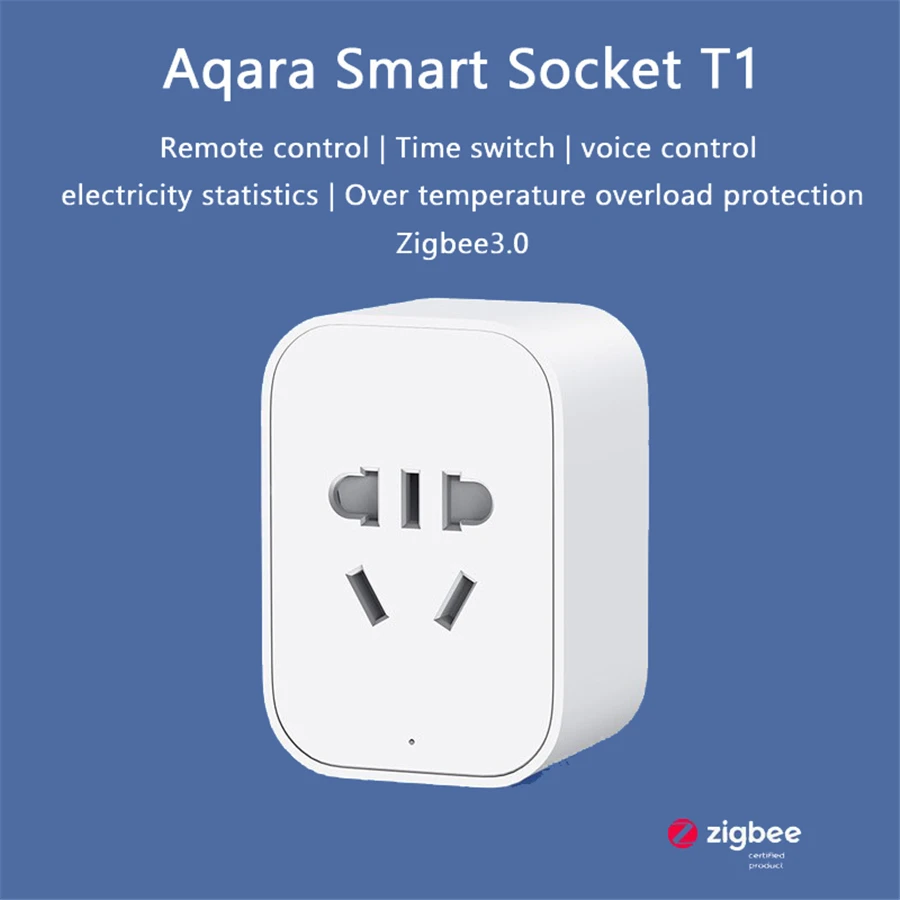 Aqara Smart Wall Socket T1 Zigbee 3.0 Wireless Time Switch Electricity Statistics Remote Control Work For HomeKit Aqara Home