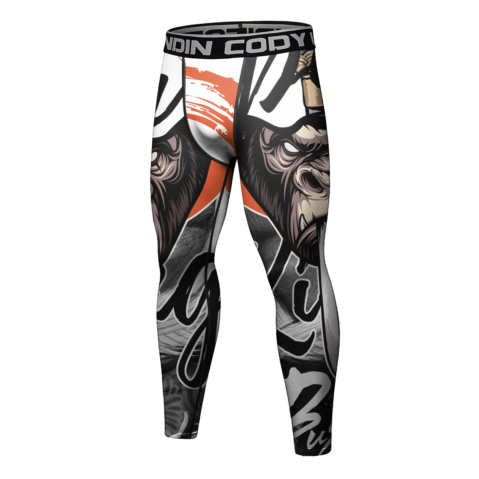 Novo designer digital impressão gorila mma leggings ginásio de fitness jiu jitsu muay thai calças de poliéster leve