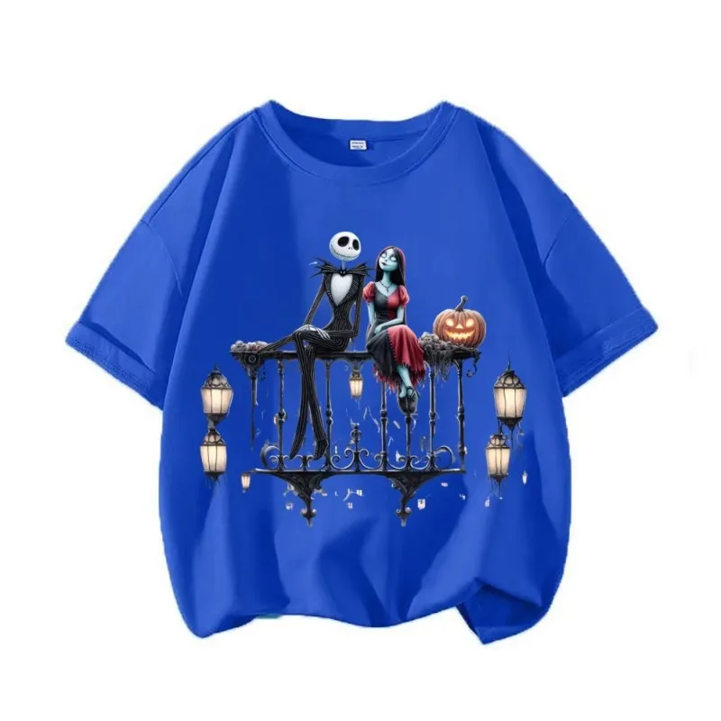 حار بيع الكابوس قبل عيد الميلاد جاك Skellington طباعة الاطفال تي شيرت الصيف الأطفال بلايز الفتيات ملابس طفل الفتيان التي شيرت