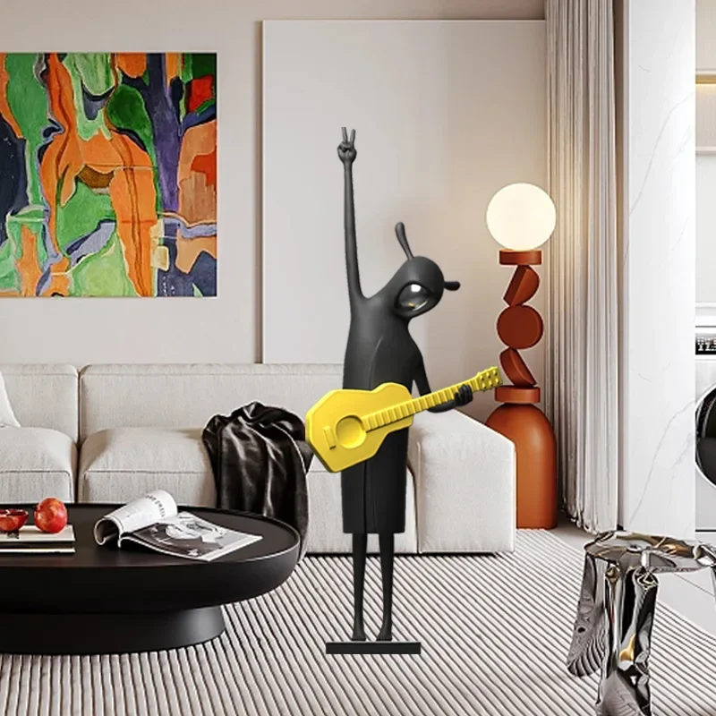 TAO Internet celebrity ornament abstract figure playing guitar villa landscape landing large sculpture jewelry