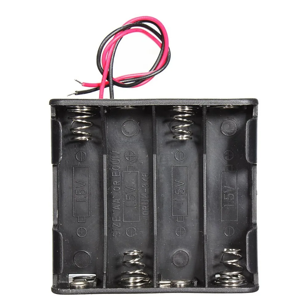 8 Slots AA Battery Case AA Battery Box DIY 12V AA Battery Clip Battery Holder With 150mm Leads Wire