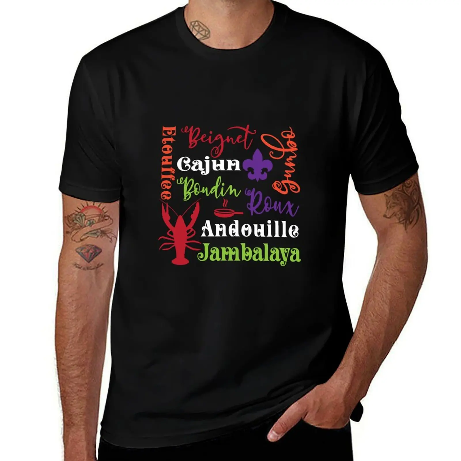 Cajun Meals T-Shirt Non-Shrink Basic Cotton T-Shirt