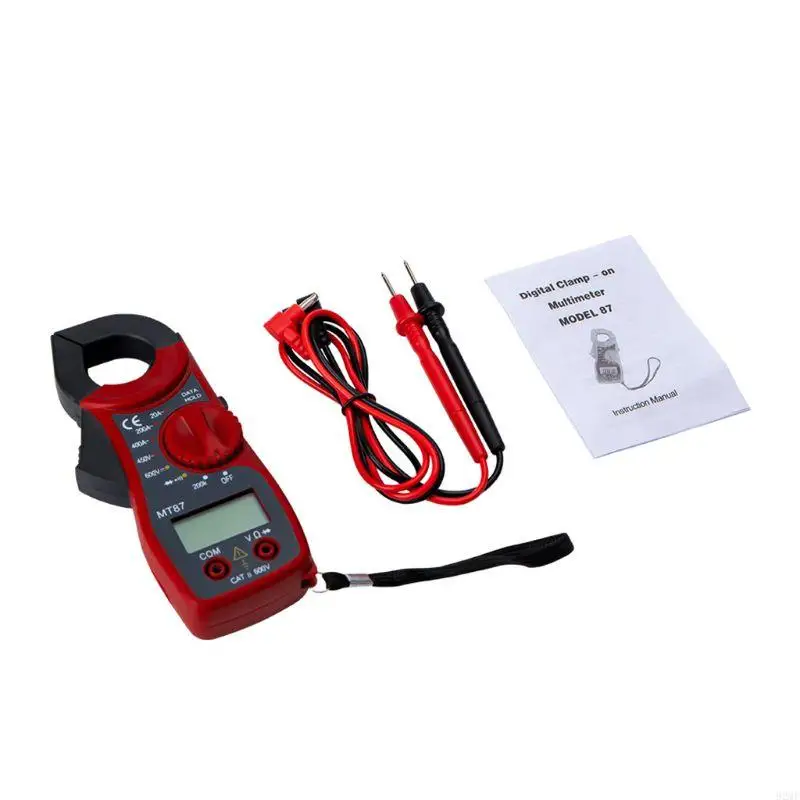 92MF MT87 LCD Digital Clamp Meter Multimeter for DC Ammeter Voltmeter Resistance T