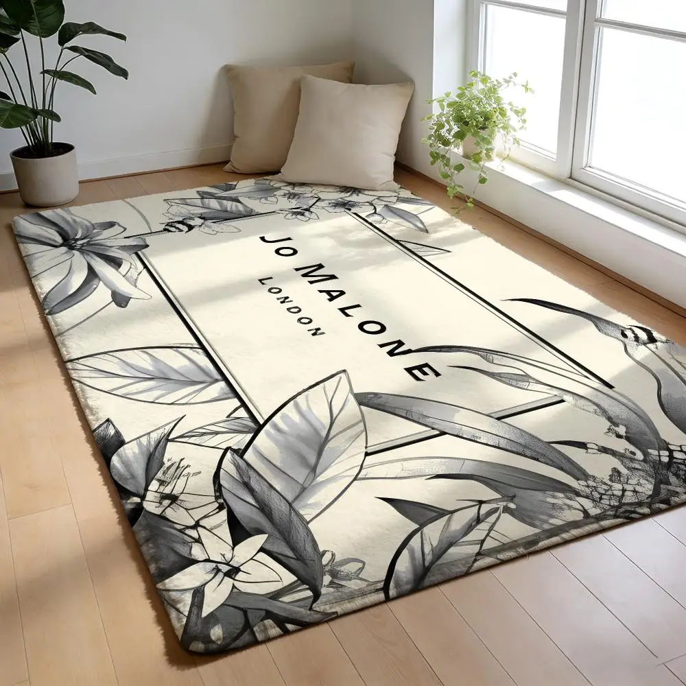 Fashion J-Jo Art M-Malone Floor Mat Soft Flannel Rug Non Slip Washable Quick Dry Door Mat for Bathroom Kitchen Bedroom Home