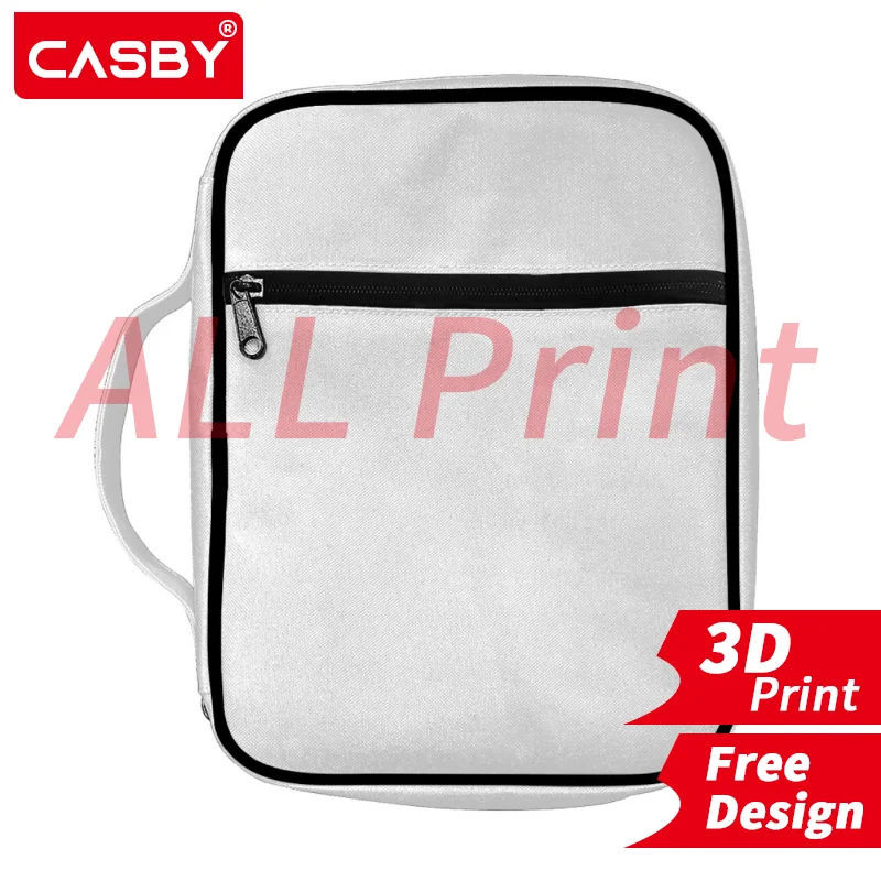 bible Bag Polyester File Bag for IPAD A4 Paper Document Books File Folder 3D Print Custom Logo All Print Design DIY Free Design