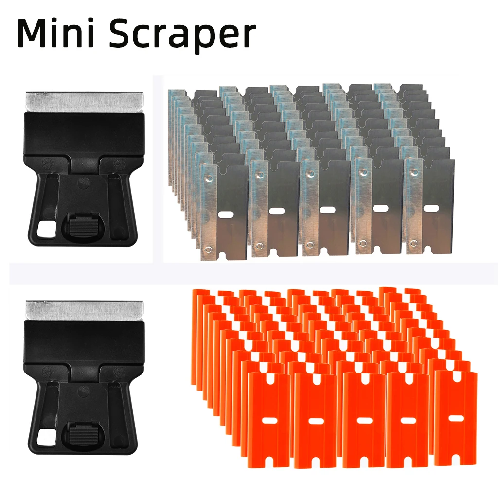 Mini Raspador Plástico Push Cutter Suporte de Lâmina de Borda Única Limpeza Adesiva uv Reparo do Computador Lâmina Dupla Face