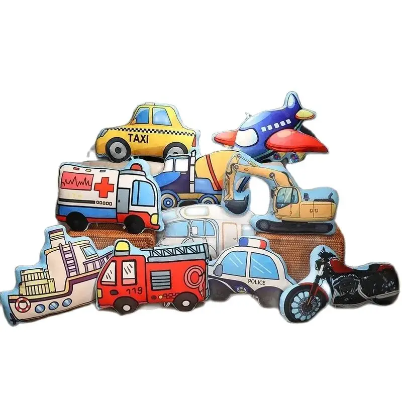 8 Kinds 53CM Cars Kids Toy Plush Stuffed Toys Cute Cartoon Cars Plush Sleep Pillow Christmas Gifts for Boys Girls Hot Sale