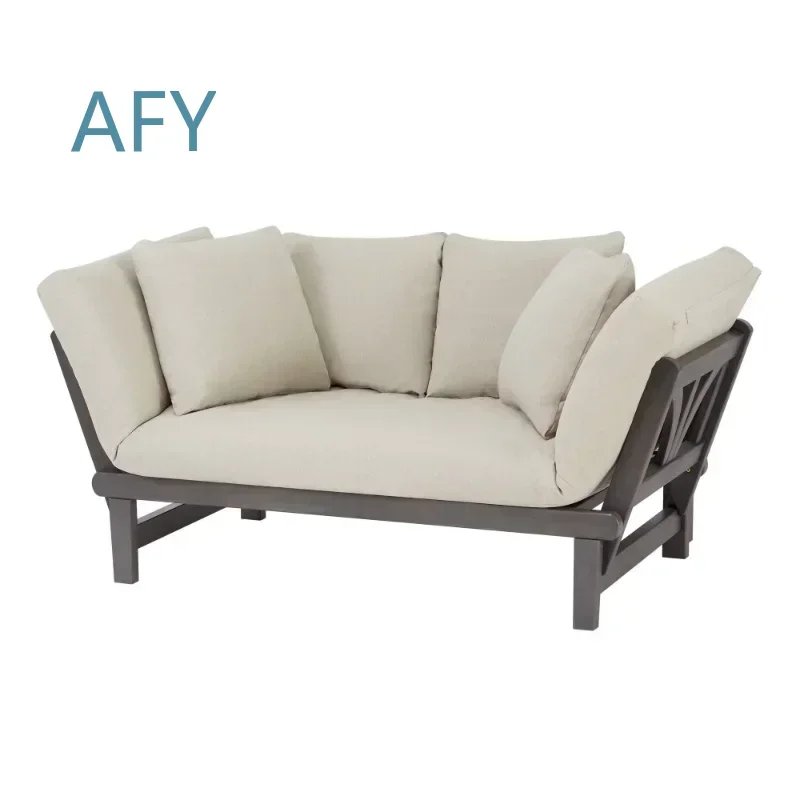 Fashion Home Garden Convertible Outdoor Day Bed Sofa for Patio Balcony Backyard Lounge Furniture for Adults Relaxation