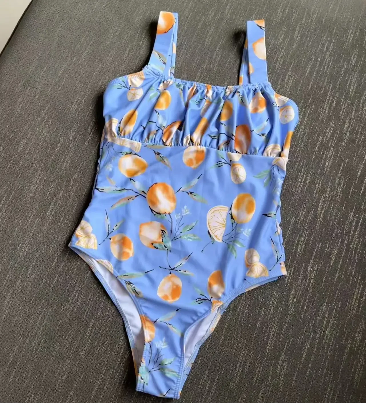 Maillot de bain une pièce plissé, imprimé fruit, sexy, bikini, taille haute, tenues de plage, body, tankini