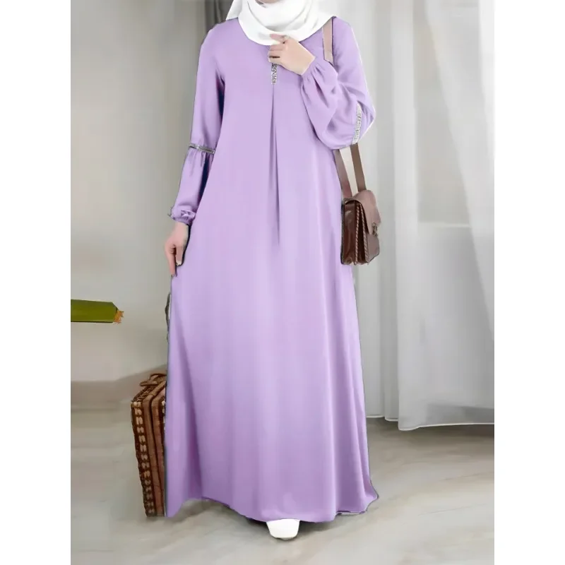 Moda Arabia saudita Dubai Abaya abiti da donna Casual paillettes prendisole vestito abito musulmano Robe Elegante Femme abbigliamento islamico