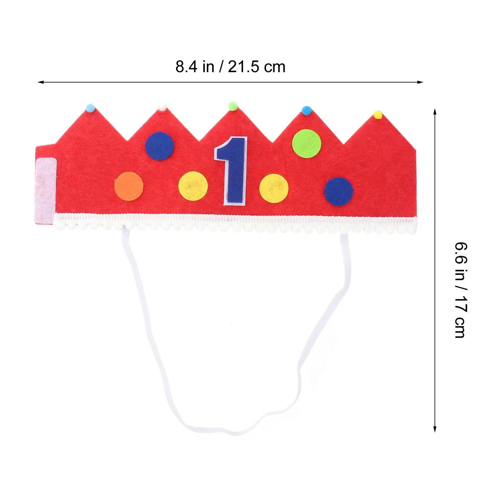 Baby First Birthday Party Hat Infant Headband Pull The Flag Kids Hair Accessories Circus Theme