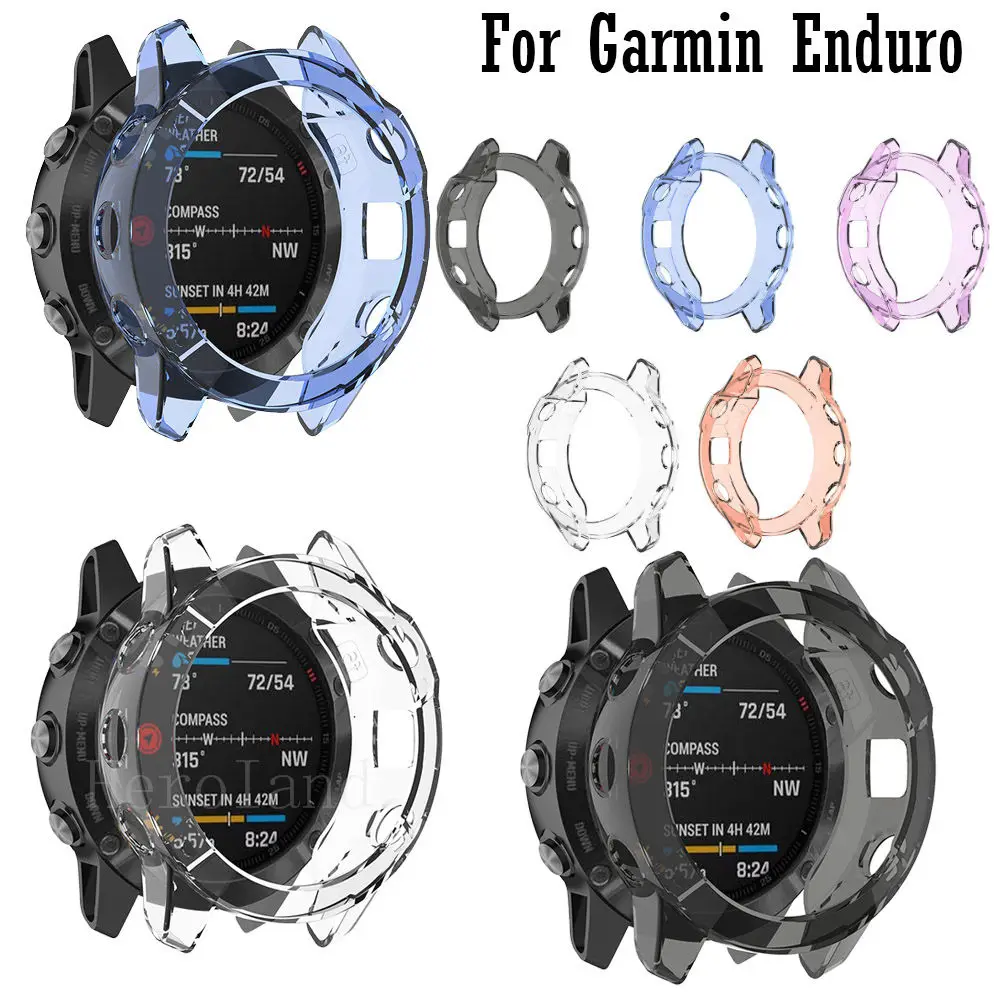 Funda protectora para reloj inteligente Garmin Enduro, funda protectora Enduro, carcasa de parachoques de TPU suave, accesorios de repuesto, Marco