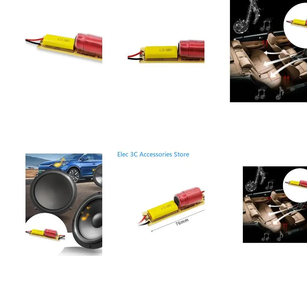 Y51A Car Sound Crossovers Filter Frequency Splitter Module for Enhanceds Bass and Trebles with 2800Hz Frequency