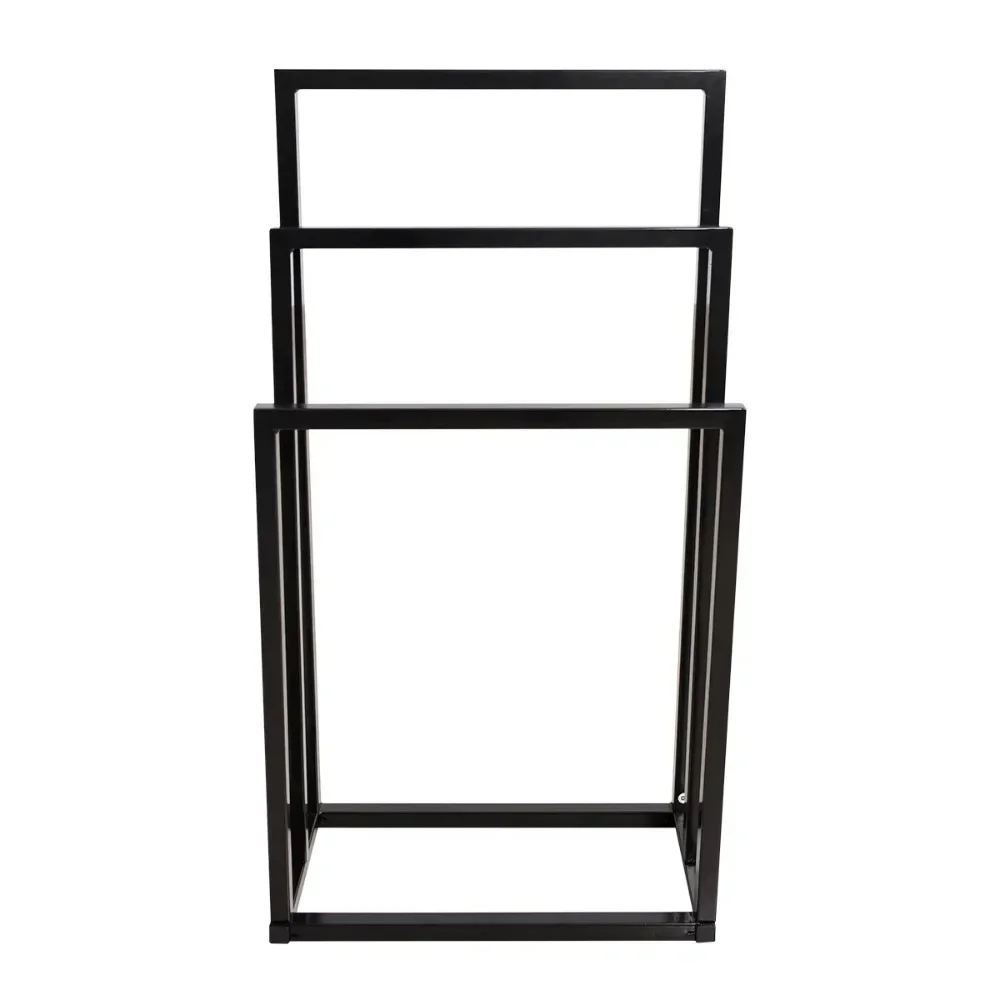 

New Aukfa Metal 3 Tiers Freestanding Towel Rack for Bathroom Outdoor - Black