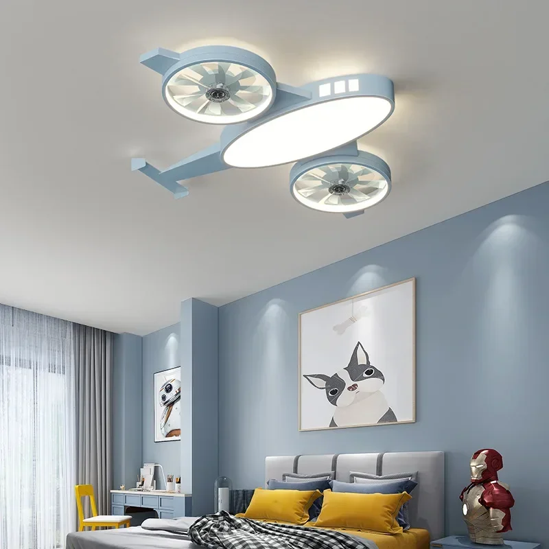 

SANDYHA Kids Airplane Ceiling Light Modern Minimalist Fan Shaped Lighting Fixture for Childrens Room Nursery Bedroom Decor