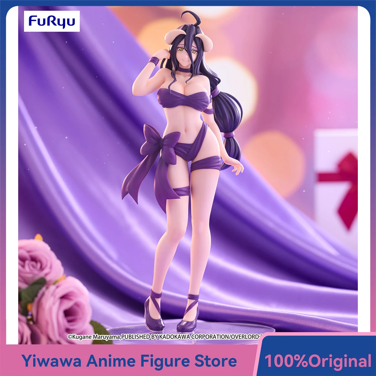 

Newest FuRyu Overlord Albedo Shalltear Bloodfallen BiCute Ribbons Anime Figures Collectible Model Toy Bishoujo Ornament