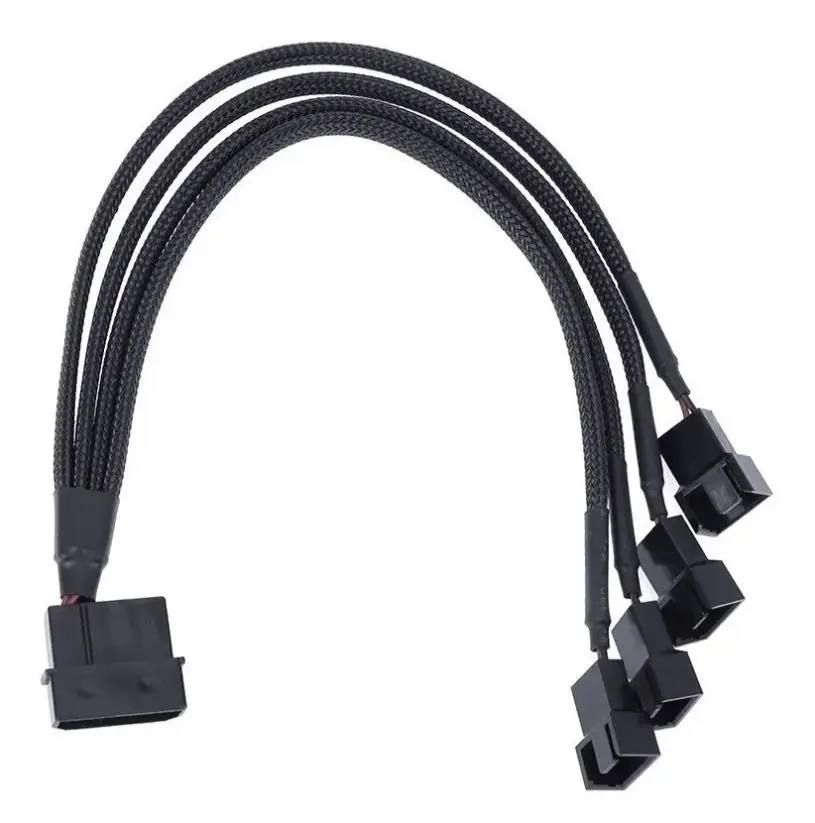 Molex P/ 4 Cooler 3 And 4 Pin Multi Fan Adapter Cable