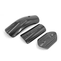Motorcycle Exhaust Pipe Carbon Fiber Protector Motorbike Muffler Heat Shield Cover with Sticker for Honda Yamaha Kawasaki Suzuki
