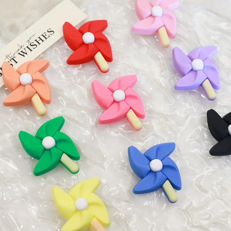 2024 New Cartoon PVC Colorful Windmill Charm Shoes Accessories Garden Shoes Slippers Sandals DIY Decoration Festival Party Gifts