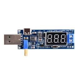 Type-C Micro USB Boost Buck Converter Step UP Down Power Supply Module DC-DC 5V to 3.3V / 12V Adjustable Output DC 1.2V-24V