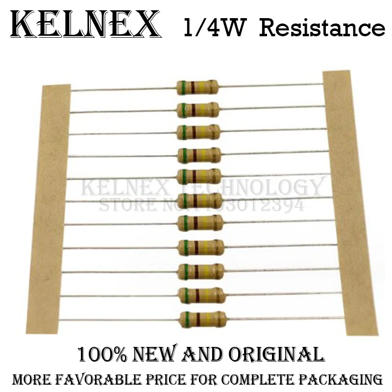 100pcs 1/4W 1R~22M 5% Metal film resistor 100R 220R 1K 1.5K 2.2K 4.7K 10K 22K 47K 100K 100 220 1K5 2K2 4K7 ohm resistance