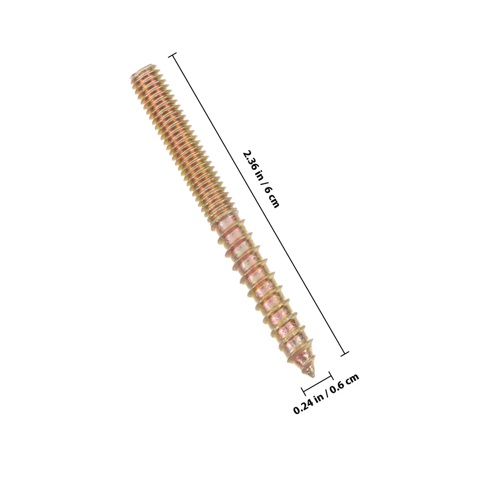 Double-Ended Self-Tapping Screws for Furniture Assembly Hanger Bolts Dual-Head Steel Screws with Wear-Resistant Plating for Wood