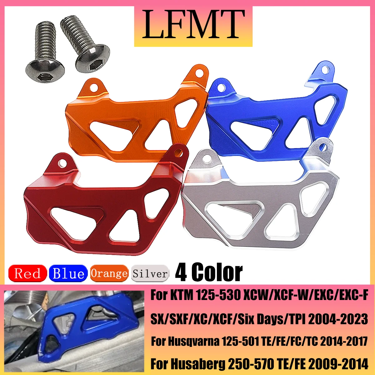 For KTM EXC EXCF SX SXF XC XCW For Husqvarna TE FE FC TC 150-530cc Rear Caliper Guard Rear Brake Disc CNC Guard Protector Cover