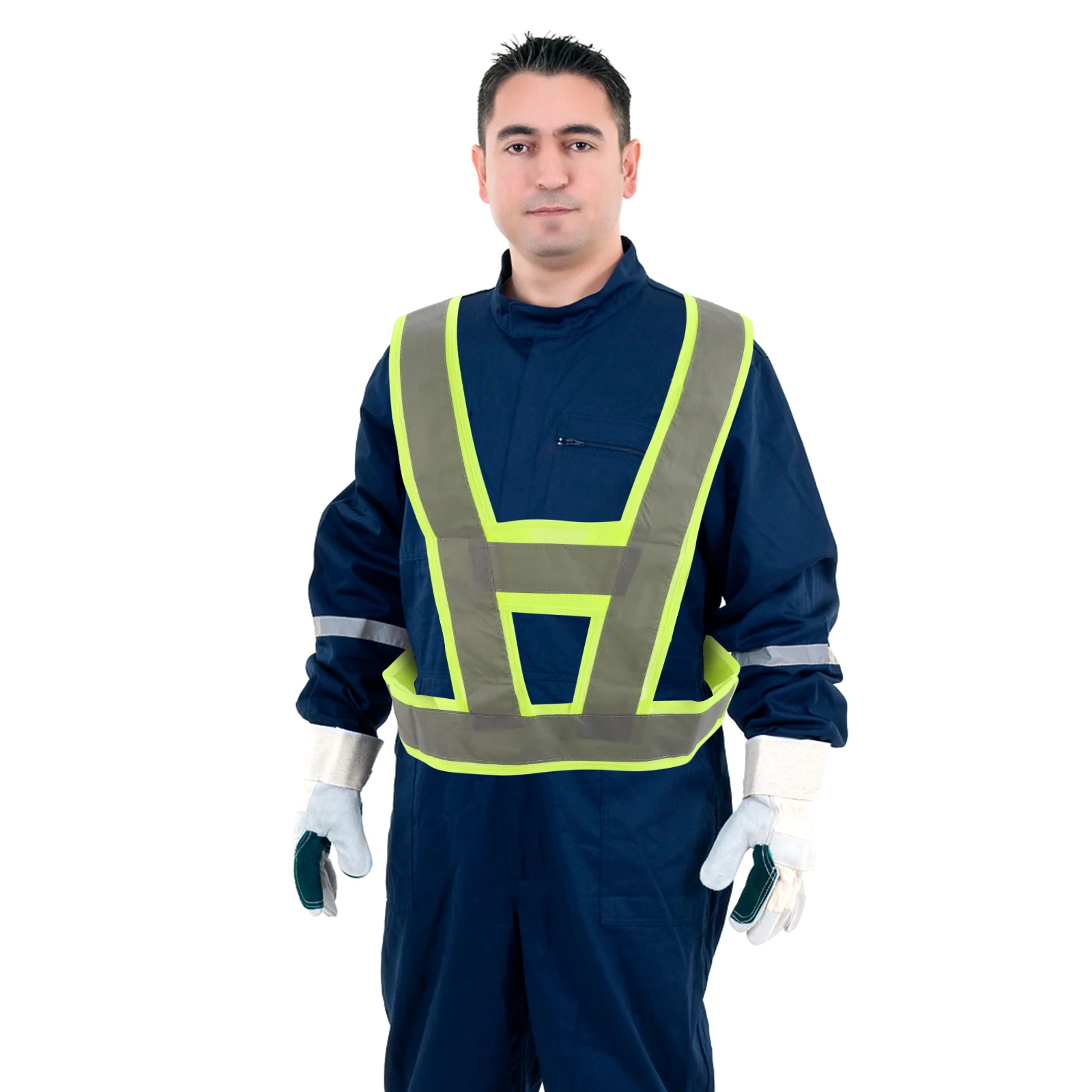 

Reflective Safety Vest Polyester V shaped Construction Work Vest for Adults Durable Waterproof High Visibility Protective