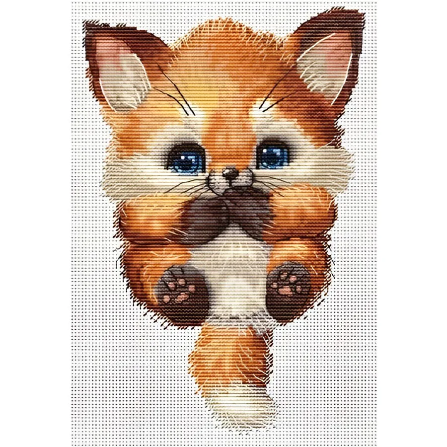 

MM RS cotton self-matching cross stitch without printing RS cotton self-matching cross-stitch without printing cute little fox