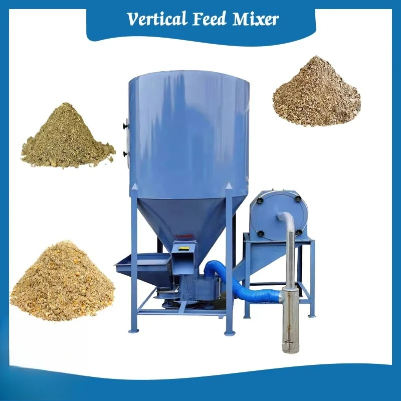 Cost Effective Vertical Feed Processing Machine Maize Corn Grinder Mixer Combo for Small Poultry Animal Feed Plant