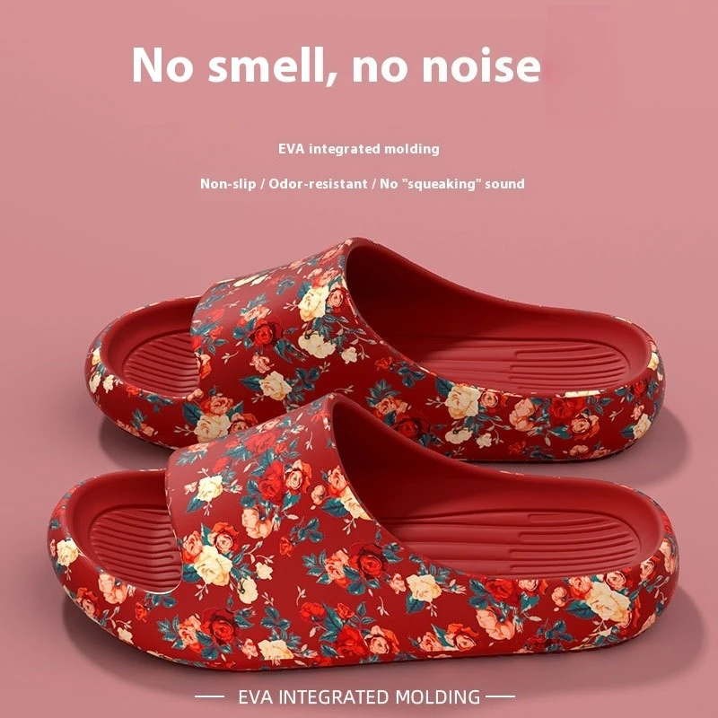 Plus Size Garden Slippers Men Women Colorful Flower Pattern Lightweight Anti Skid Foam Slides Waterproof Soft Sole Summer Shoes