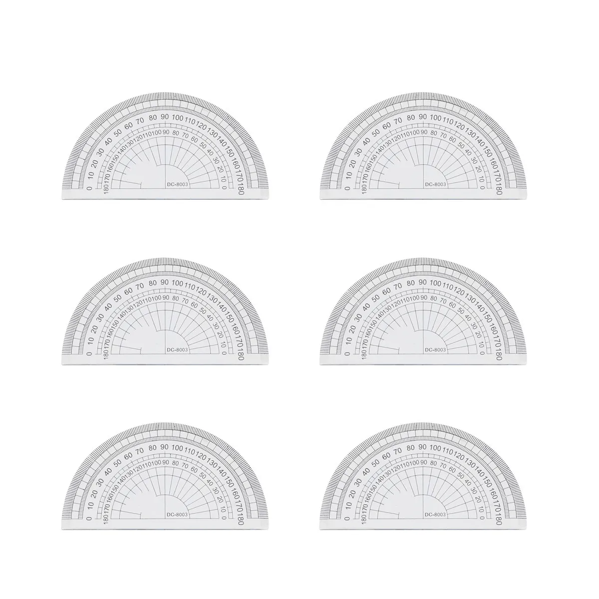 10 pcs Plastic Protractor Circle Angle Measurement Degree Tool Clear Halloween Christmas New Year Drafting Protractor Math
