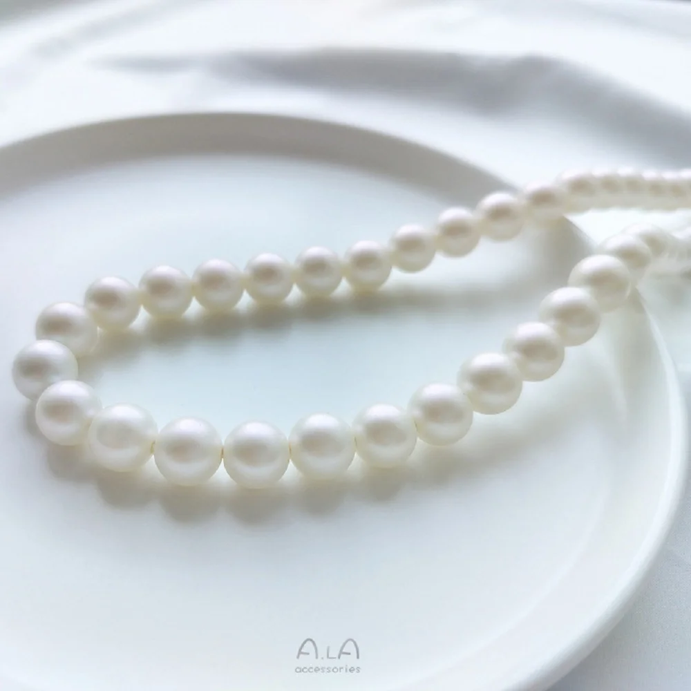 AAAA Large quantity of 18 inch 9-11mm natural South Sea genuine white perfectly round pearl necklace