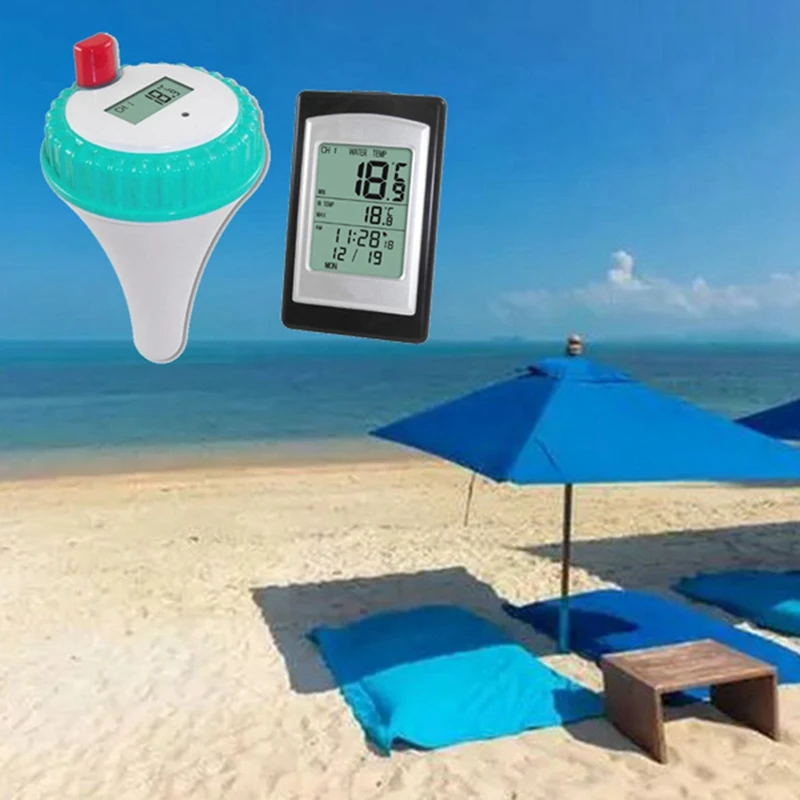 Wireless Buoy Swimming Pool Spa Thermometer Long Range Waterproof Bathtub Floating Thermometer Easy To Use