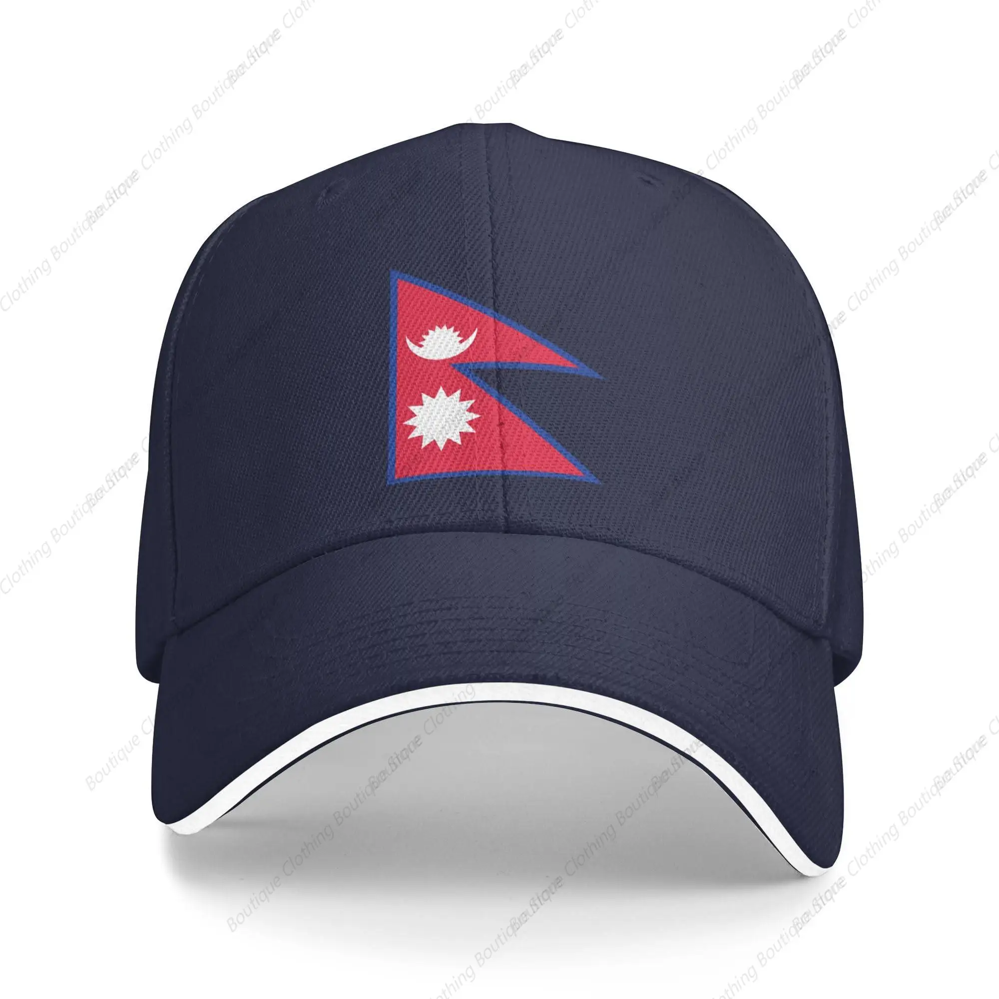 

Nepali Flag Baseball Cap Men Women Adjustable Peaked Sandwich Dad Hats Golf Hat