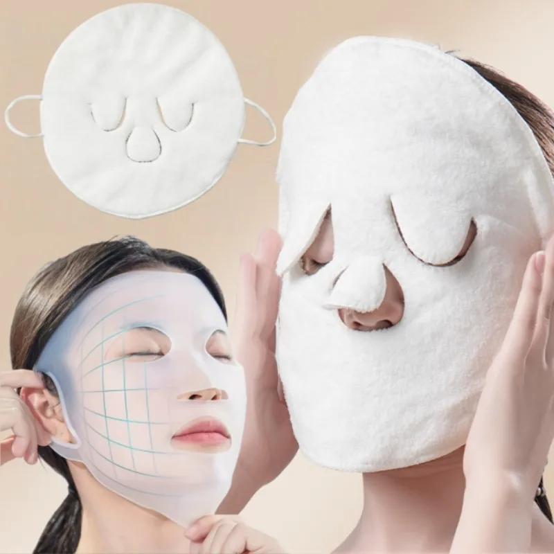 Wiederverwendbares, sanftes Handtuch für heiße Kompresse, hängendes Ohr, weich, hautfreundlich, Dampfheizung, heiße Kompresse, Gesichtstuch, nasse Kompresse, Gesichtstuch