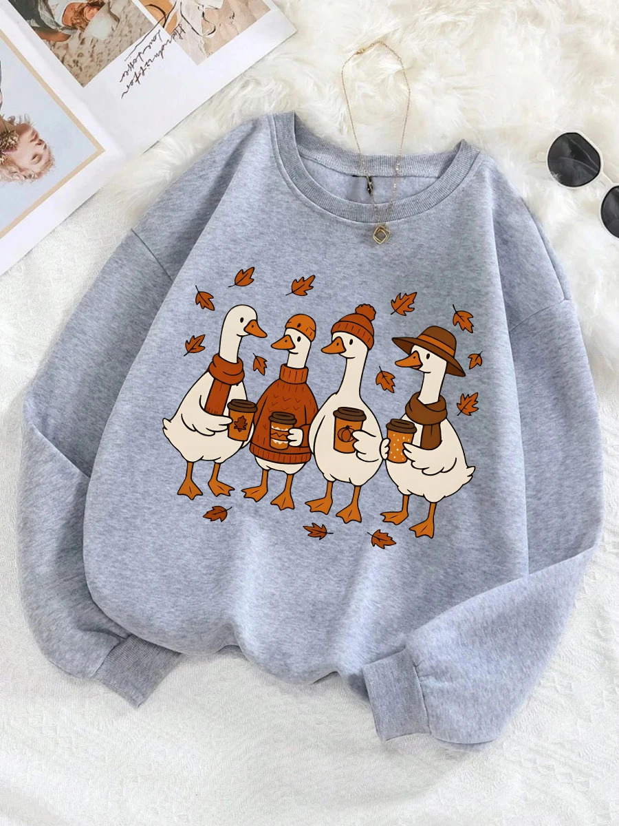 Rundhals-Sweatshirt, langärmlig, bedruckt, lässig, warm, stilvoll, Persönlichkeitsmuster, schwer (Stoffgewicht 220–320 g/m2)