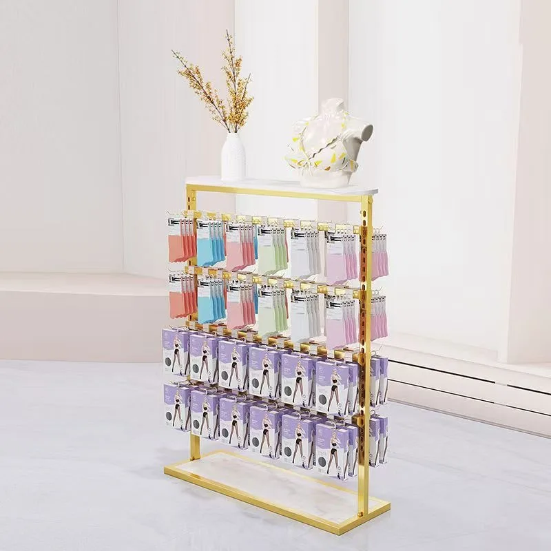 Adjustable double-sided hanging stockings, underwear box display rack, mobile phone case jewelry store, Nakajima shelf.