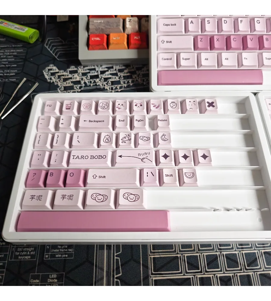 Keycap thickened material: 1.8 mm thickness original factory height five-sided dye-sublimation keycaps