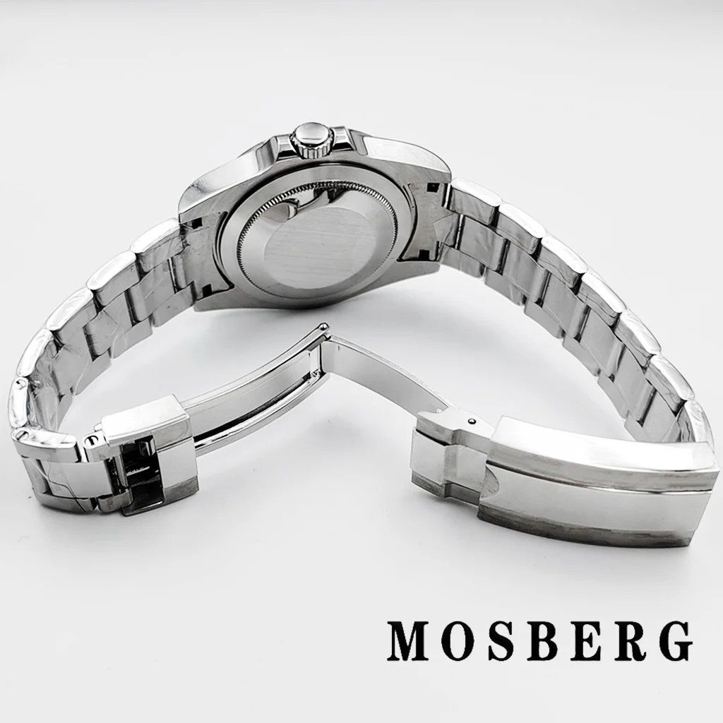 36 мм 39 мм серебряный корпус часов NH35 с ремешком сапфировое стекло для NH35 NH36 ETA 2824 PT5000 ST2130 автоматический механизм