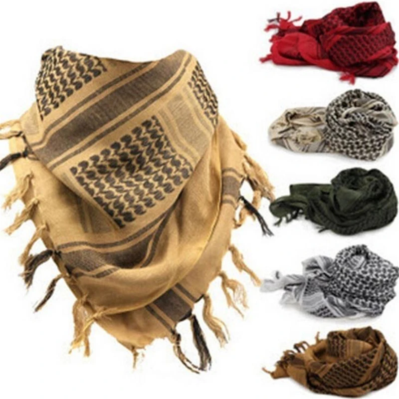 Cachecol árabe shemagh keffiyeh militar tático palestina cachecol para homem xale kafiya wrap shemagh cachecol moda cachecóis