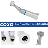 COXO Dental Contra Angle Low Speed Handpiece 1:1 Direct Drive Push Button Wrench Head CX235 C1-4 Fit NSK EX Series
