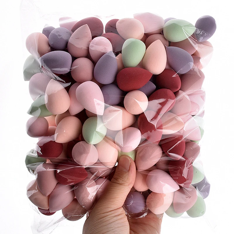 100~500Pcs Wholesale Mini Makeup Sponge Beauty Egg Wet&Dry Dual Use Soft Foundation Puff Concealer Flawless Mixed Cosmetic Spong