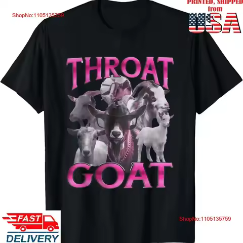 Throat Goat Funny Offensive Adult Humor Bootleg T Shirt vintage Washed streetwear graphic fashion Comfortable Casual homme