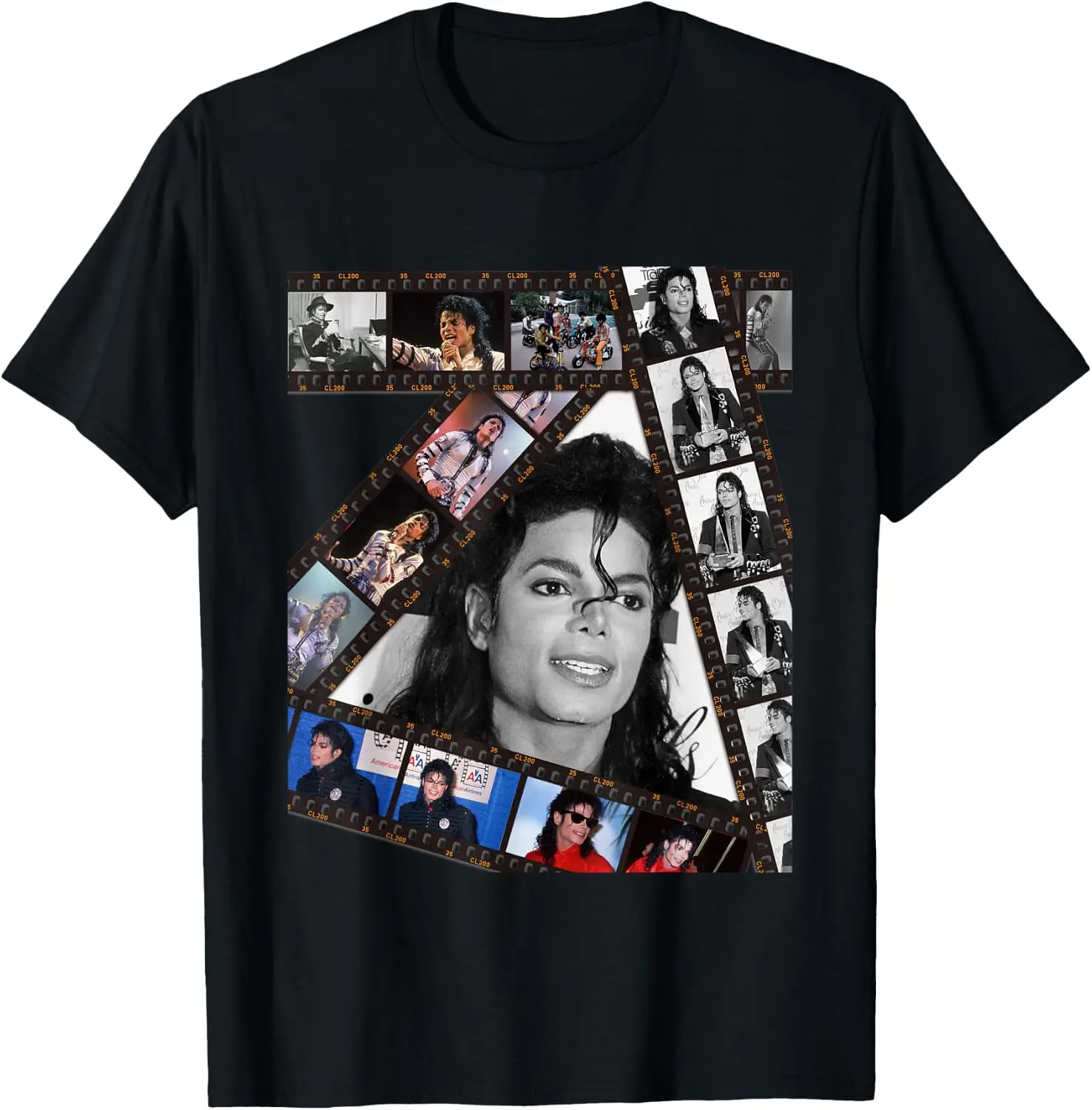 The King Of Pop Michael Jackson MJ-002 Black Cotton 100% T-Shirt, Unisex-Adults, Small, Short Sleeve Halloween Loose-Fit Pure Cotton Short-Sleeve Top – Stylish, Breathable, Plus-Size – Christmas Gift