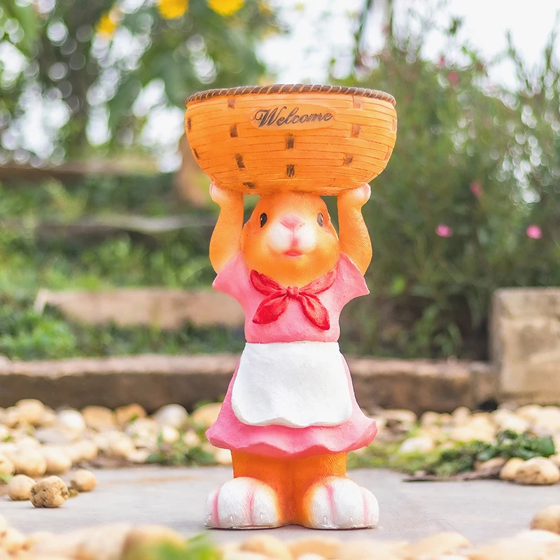 Modern Creative Personality Outdoor Garden Park Pink Rabbit Led Light Contemporary Landscape Courtyard Animal Lawn Night Lamps