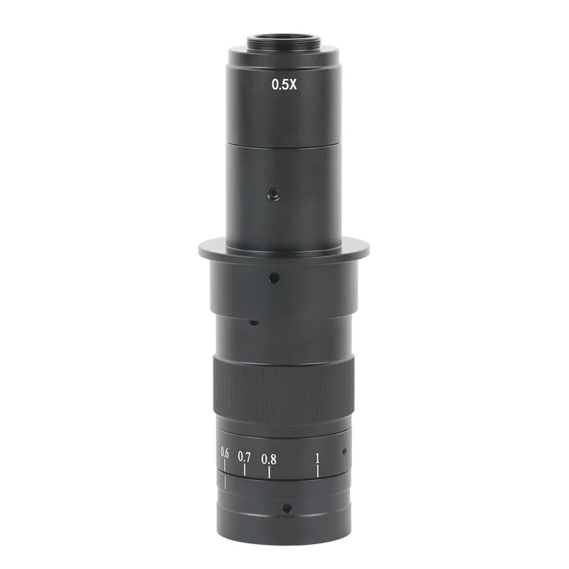 Adjustable 180X Zoom C Mount Lens 0.6X-4.5X Magnification For HDMI VGA USB Industry Video Microscope Camera