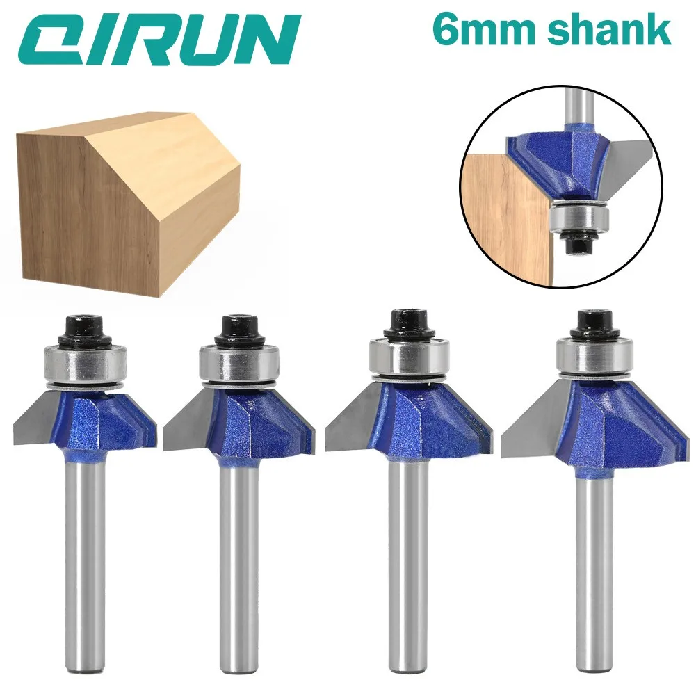 

B9 6mm shank diameter 45 degree bevel cutter, woodworking milling cutter, trimming machine milling cutter, milling cutter tool