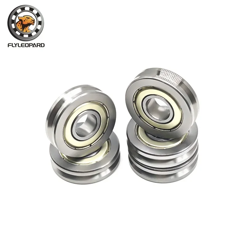 10*30*8mm V Groove width 3.5mm Guide Pulley Sheave Sealed Rail Bearing (1PC) V6000ZZ For Rail Track Linear Motion System