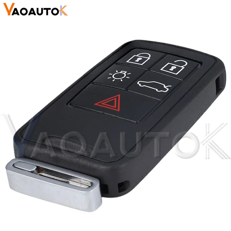 Auto Smart Remote Key For Volvo XC60 S60 S60L V40 V60 S80 XC70 433Mhz FSK ID46 Chip Smart Car Key 5 Buttons FCCID KR55WK49264